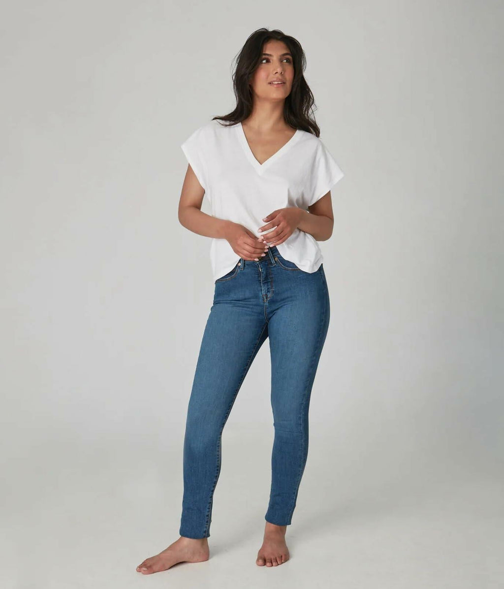 Alexa-STB High-Rise Skinny Jeans Stone Blue Size 29