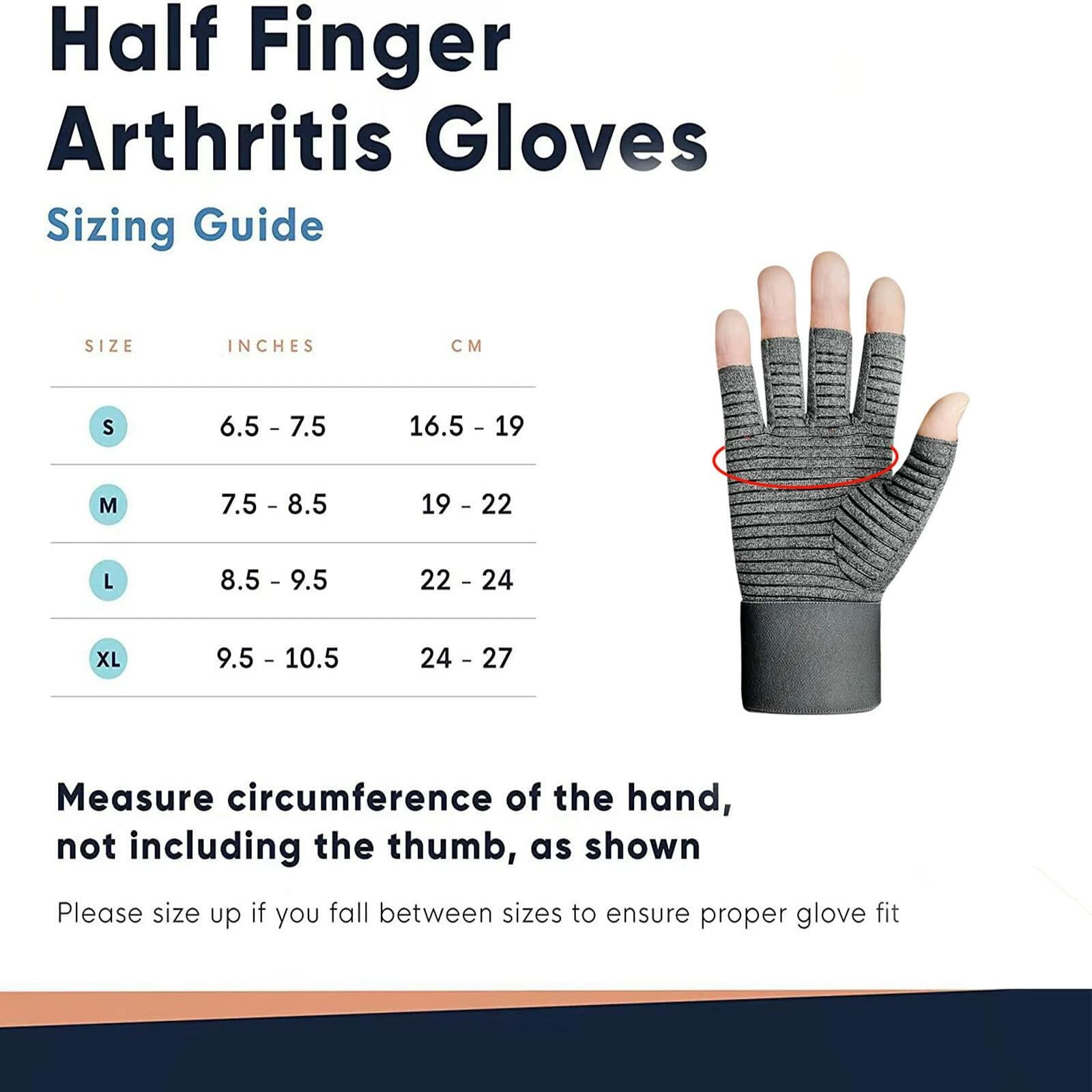 VigorGlove Copper Fit Arthritis Gloves Adjustable Belt Anti-Slip Black 2P XL