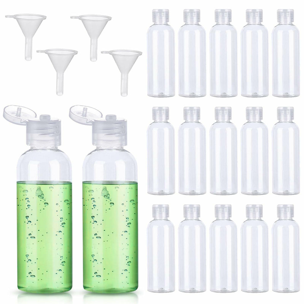 PSPIKXEG 10 Pack 3.4 OZ Clear Leak Proof Travel Bottles Transparent
