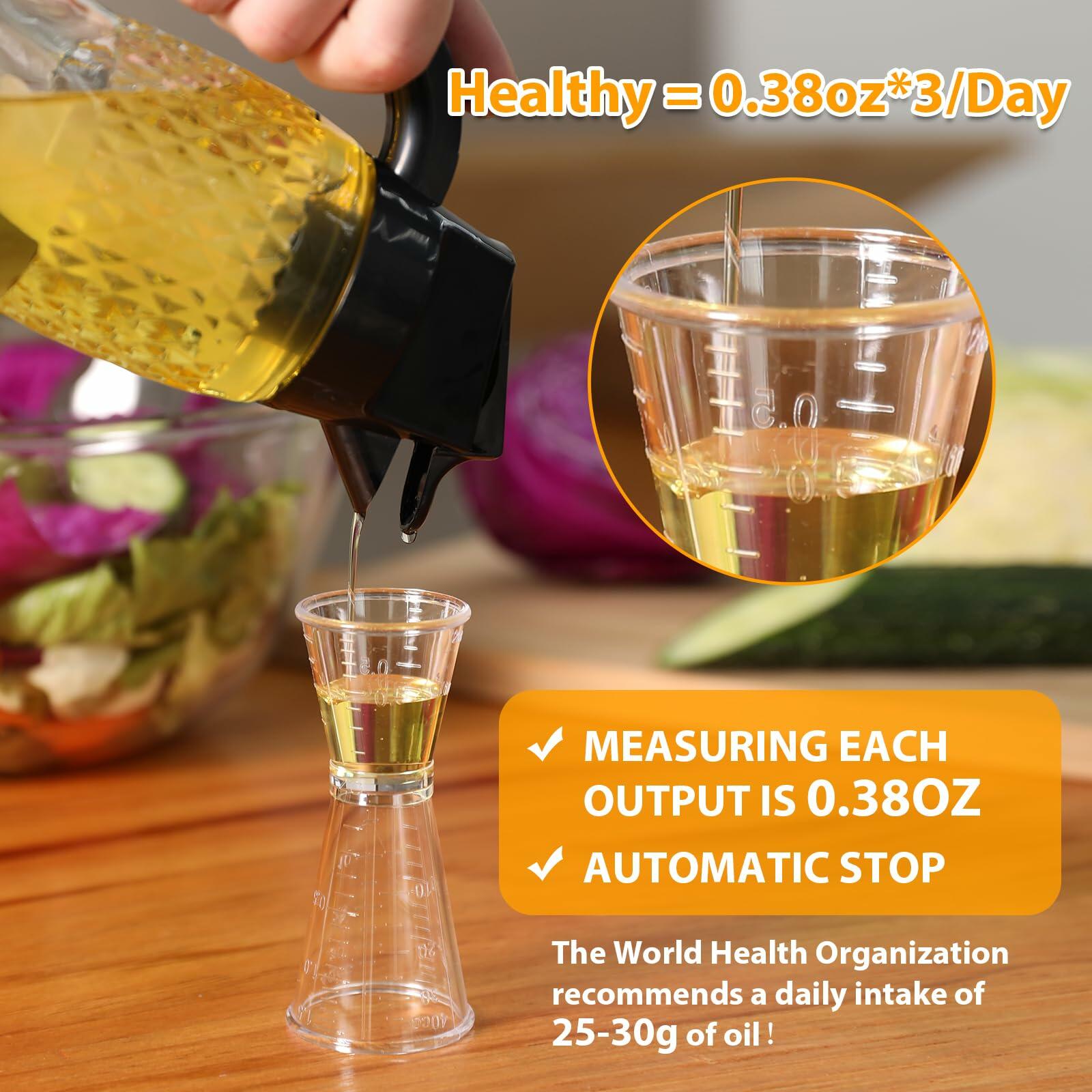SMELHA Glass Olive Oil Dispenser Leakproof 9.2oz Clear Bottle