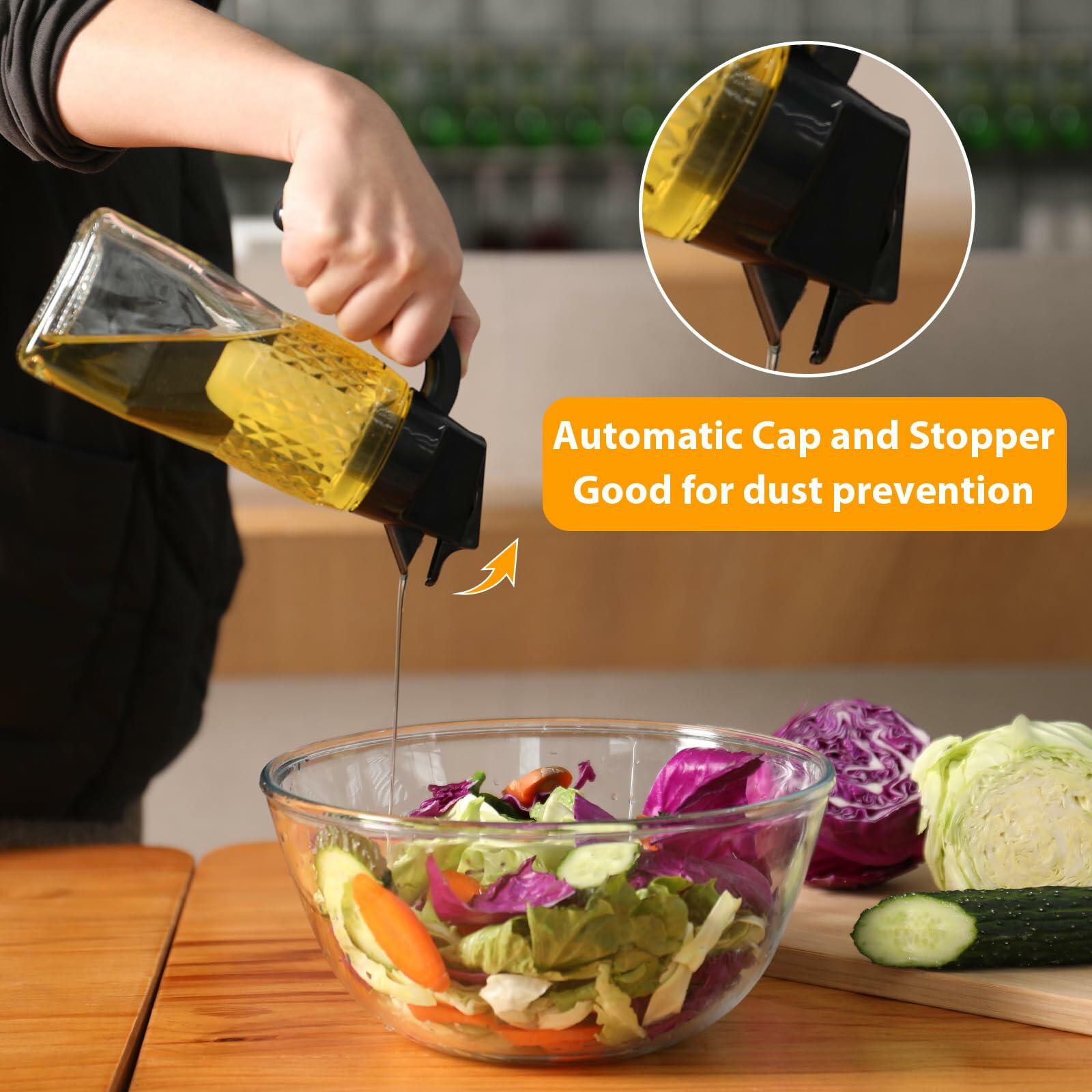 SMELHA Glass Olive Oil Dispenser Leakproof 9.2oz Clear Bottle