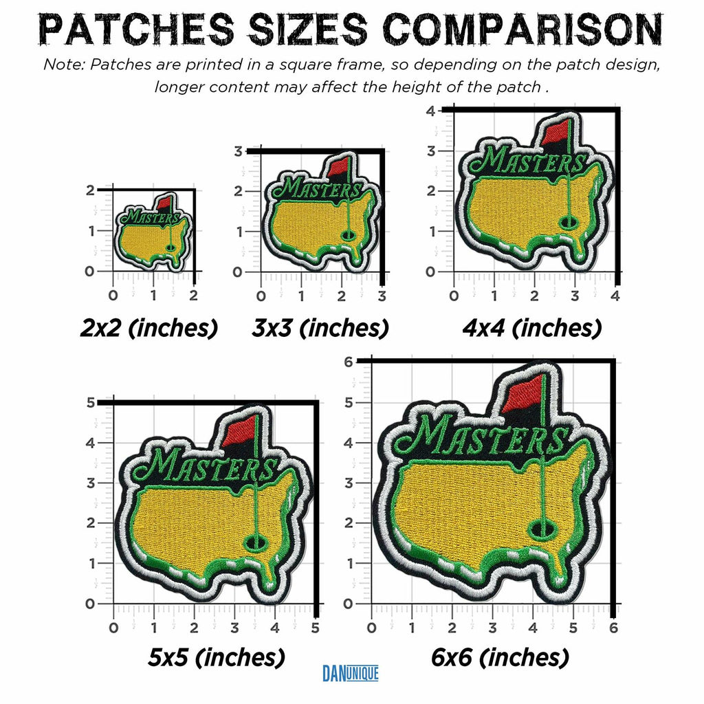 Golf Master Embroidered Patch Iron On Sew On 3 Inch for Caps Bags Hats