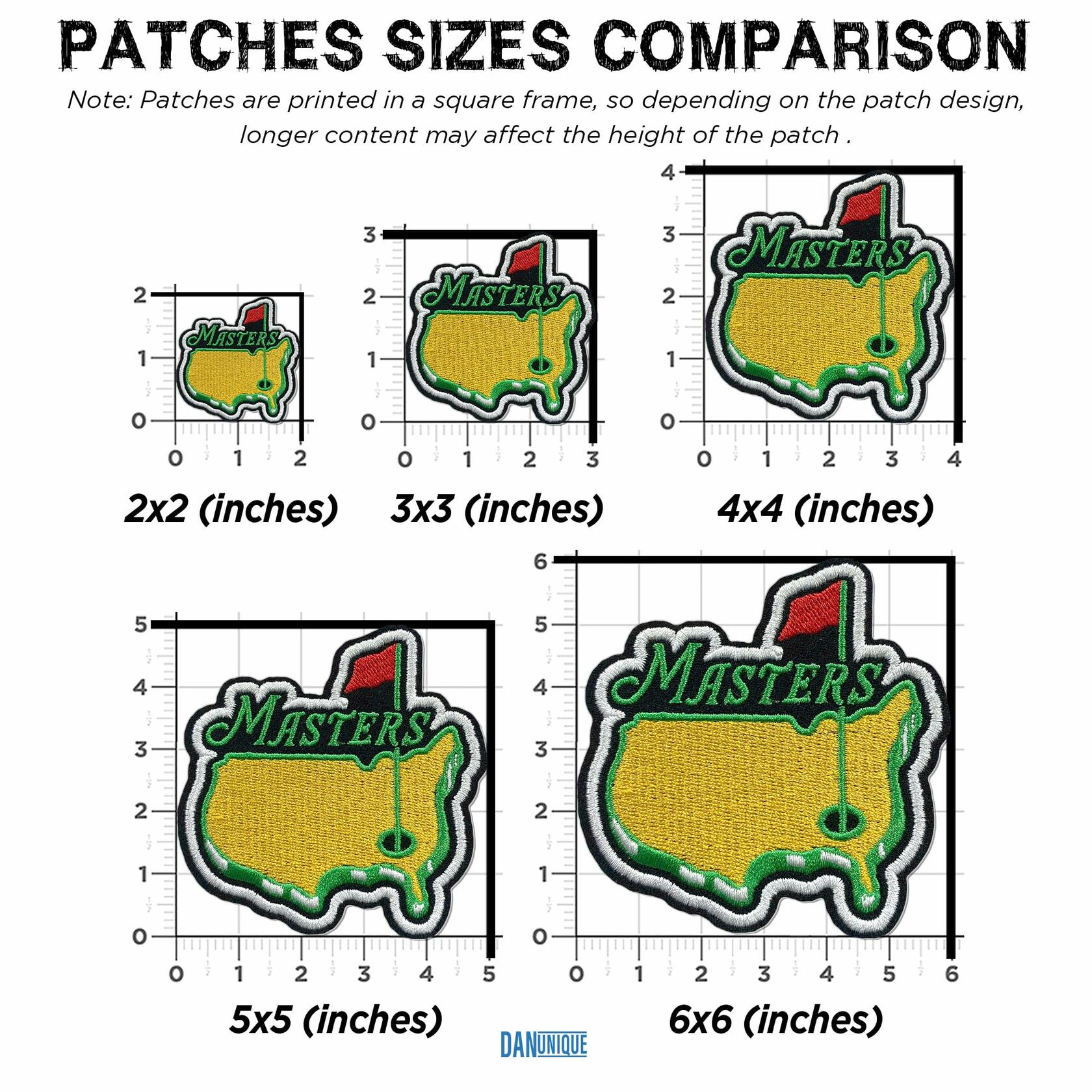 Golf Master Embroidered Patch Iron On Sew On 3 Inch for Caps Bags Hats