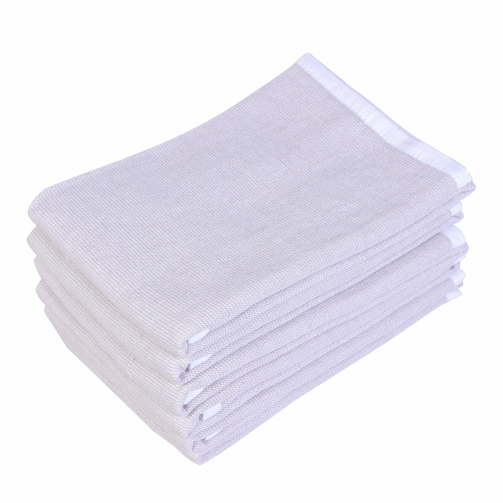 Yourtablecloth Dishtowels Set of 5 Nautical Blue Cotton Kitchen Towels