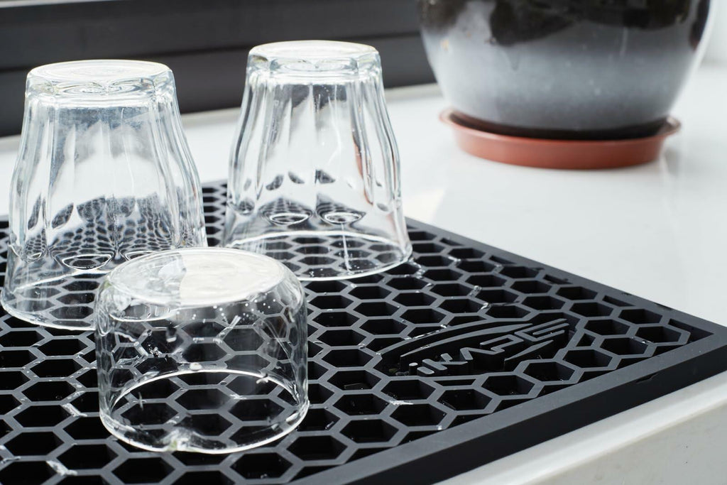 IKAPE Coffee Maker Drying Mat Multi-functional Water Filter Black 15.75x11.81in
