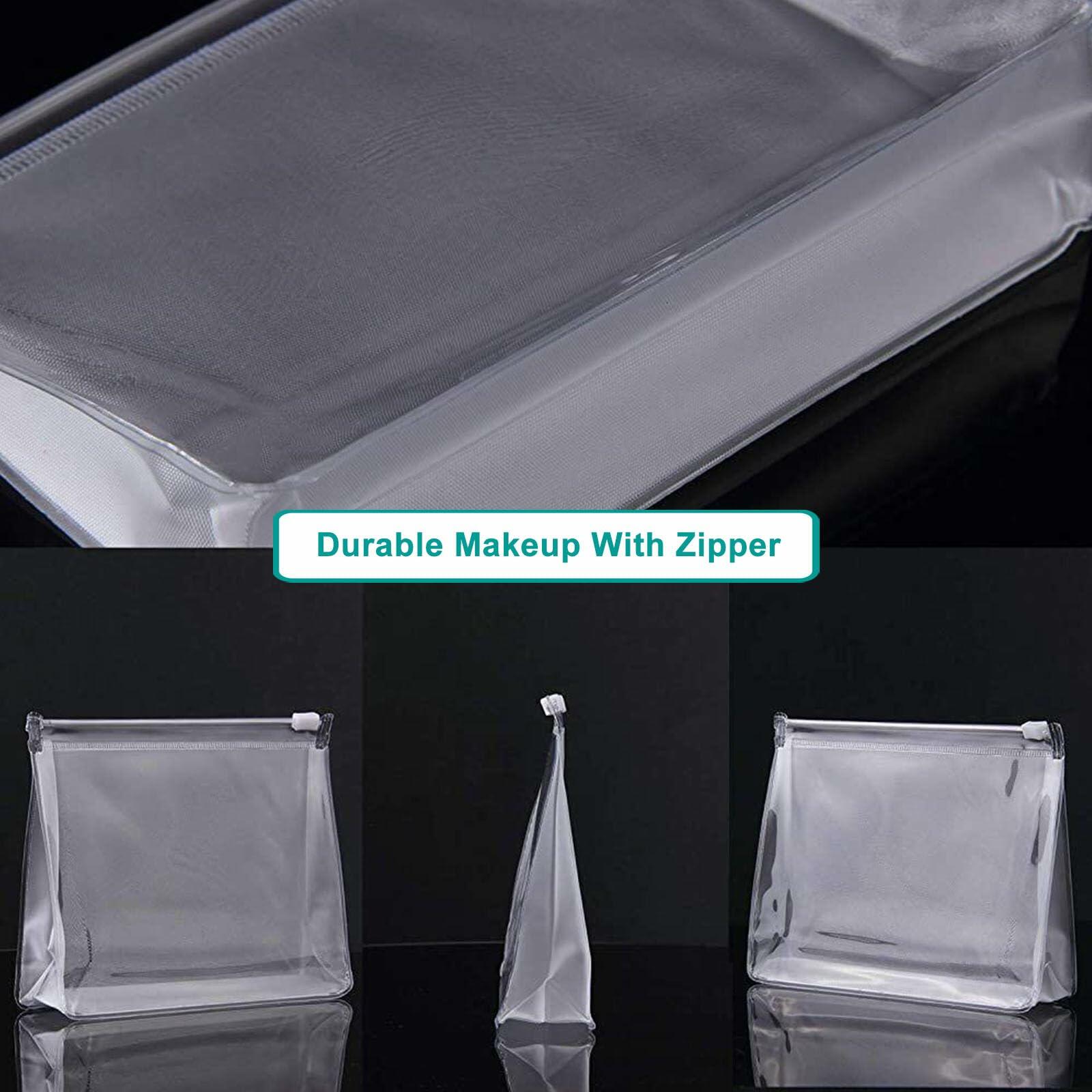 PIYIENR Clear Makeup Bag Set 5 Pcs Large PVC Waterproof Transparent Organizer