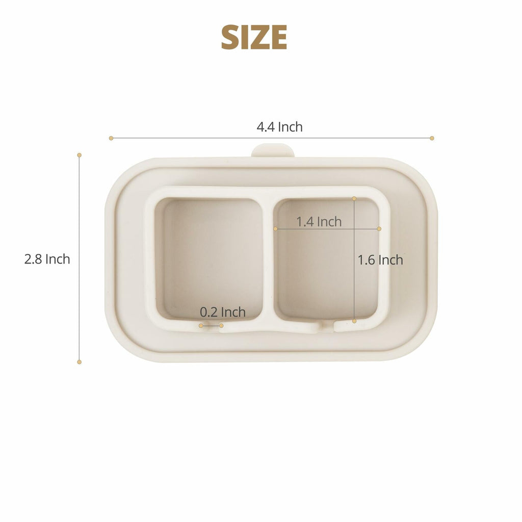 ONUCP Silicone Suction Toothbrush Holder 2-Slot Wall Mount Sand Beige