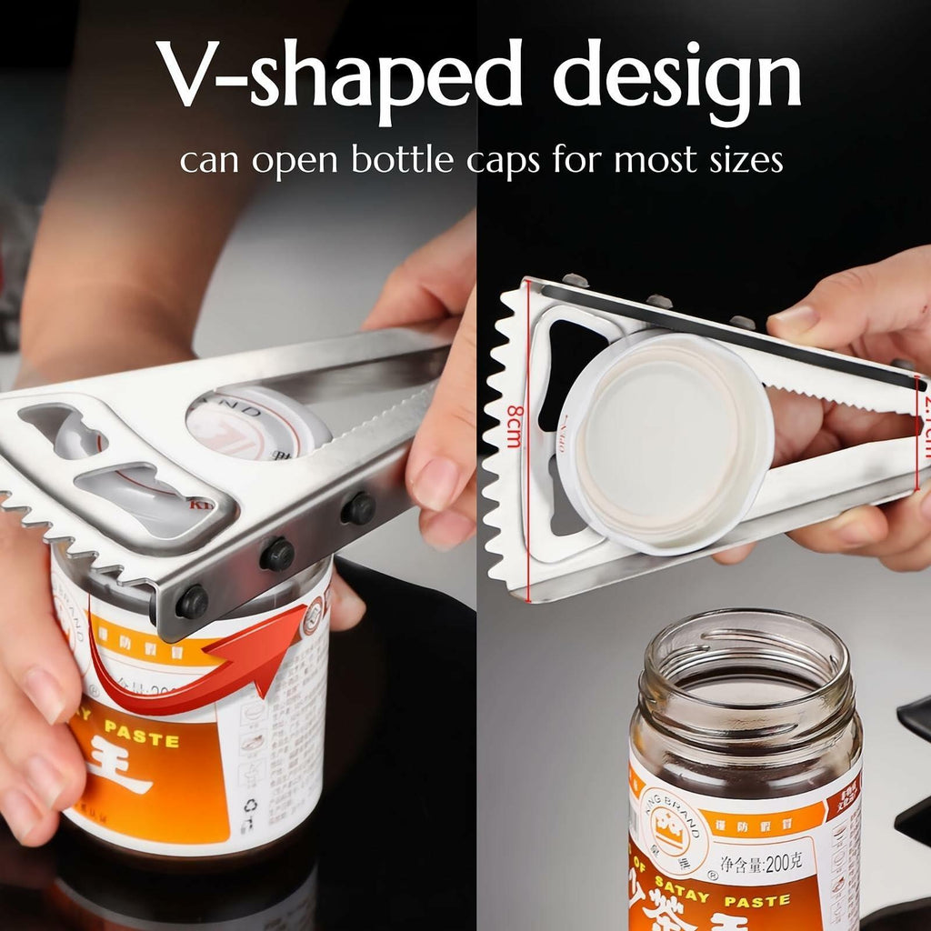 KINTEGOOD 6-in-1 Stainless Steel Bottle Opener Multi-Tool for Seniors