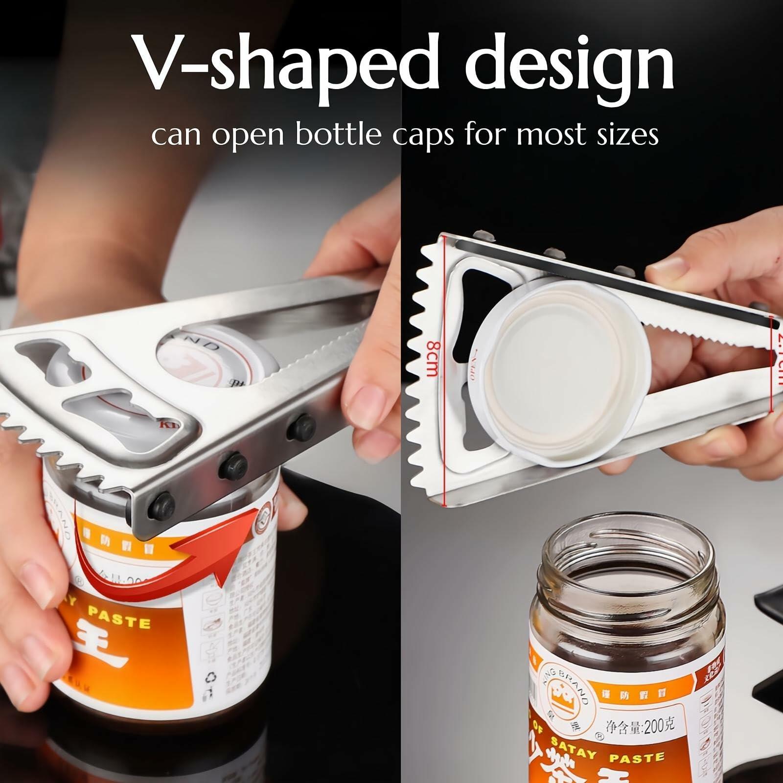 KINTEGOOD 6-in-1 Stainless Steel Bottle Opener Multi-Tool for Seniors