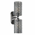 Dolaimy 1 Light Crystal Shade Wall Sconce Black 4.75" 2 Pack