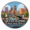 Grand Rapids Michigan 4in Waterproof Vinyl Sticker Decal Durable Aesthetic