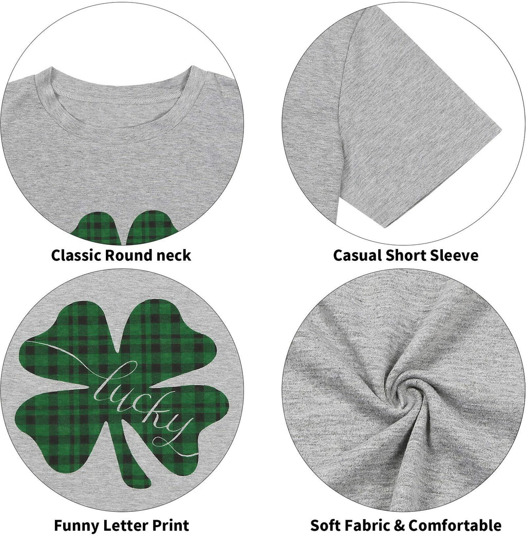 St Pattys Day Shirt Women Everybody in The Pub Getting Tipsy Lucky Clover Tee S
