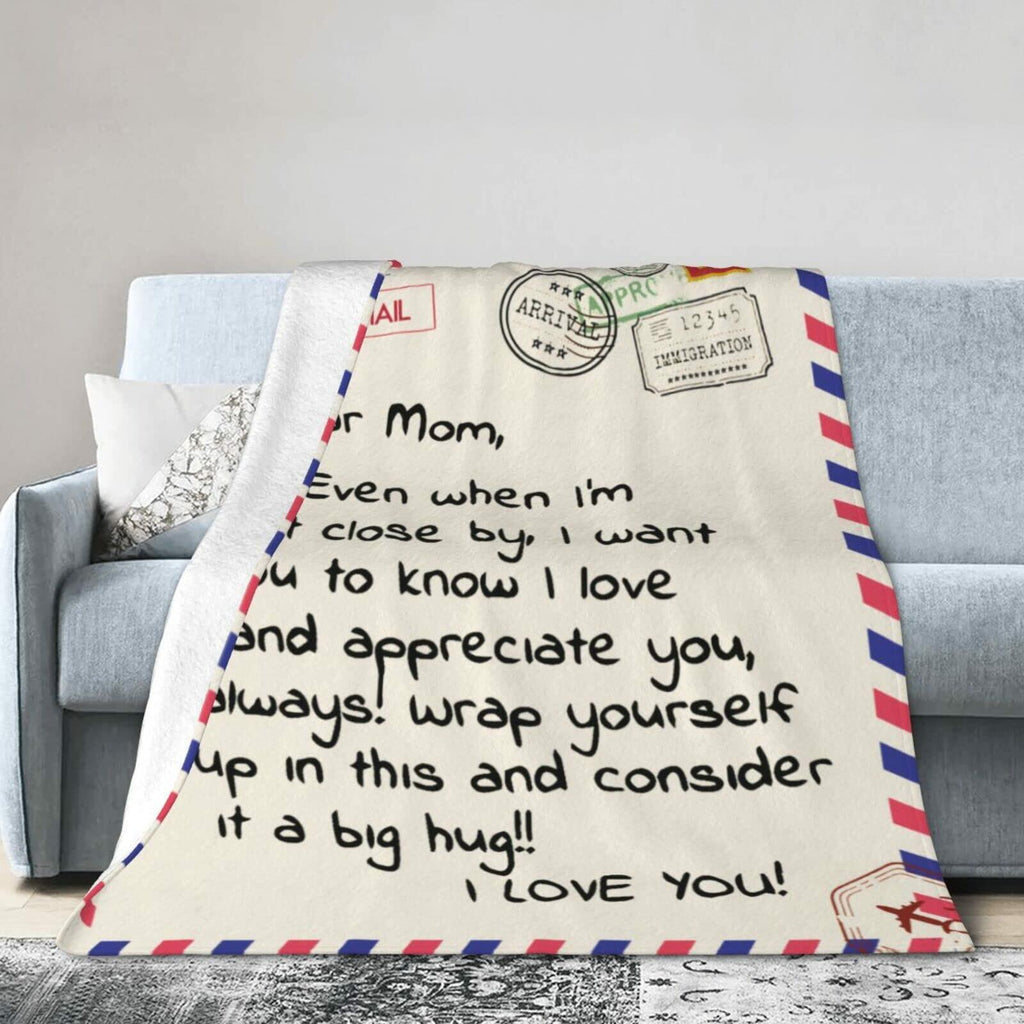 Poitvd Super Soft Flannel Throw Blanket for Mom Anniversary Gift White
