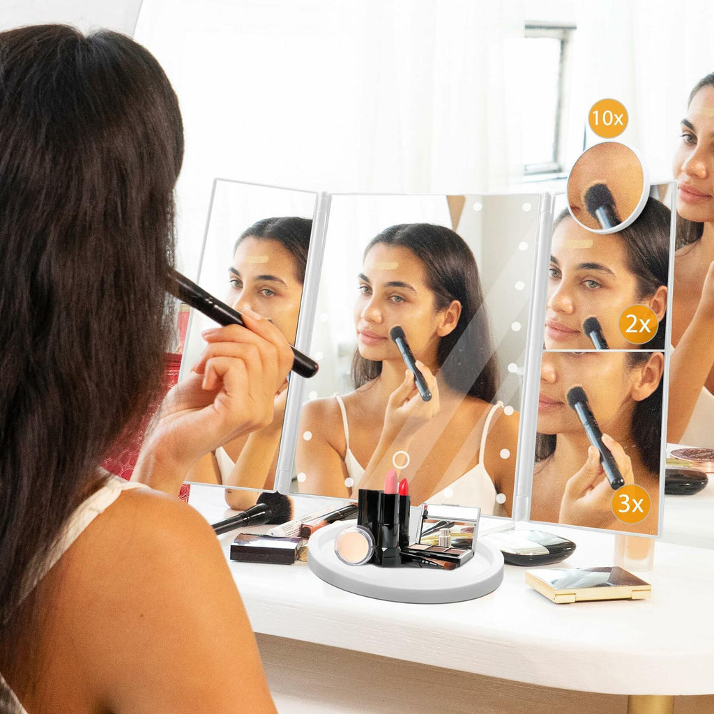 Hexagram Daughter Makeup Mirror with Lights Gift from Mom Birthday Christmas