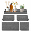 Vegoran 3PCS Grey Diatomite Stone Sink Tray 4x8in Water Absorbing Fast Dry