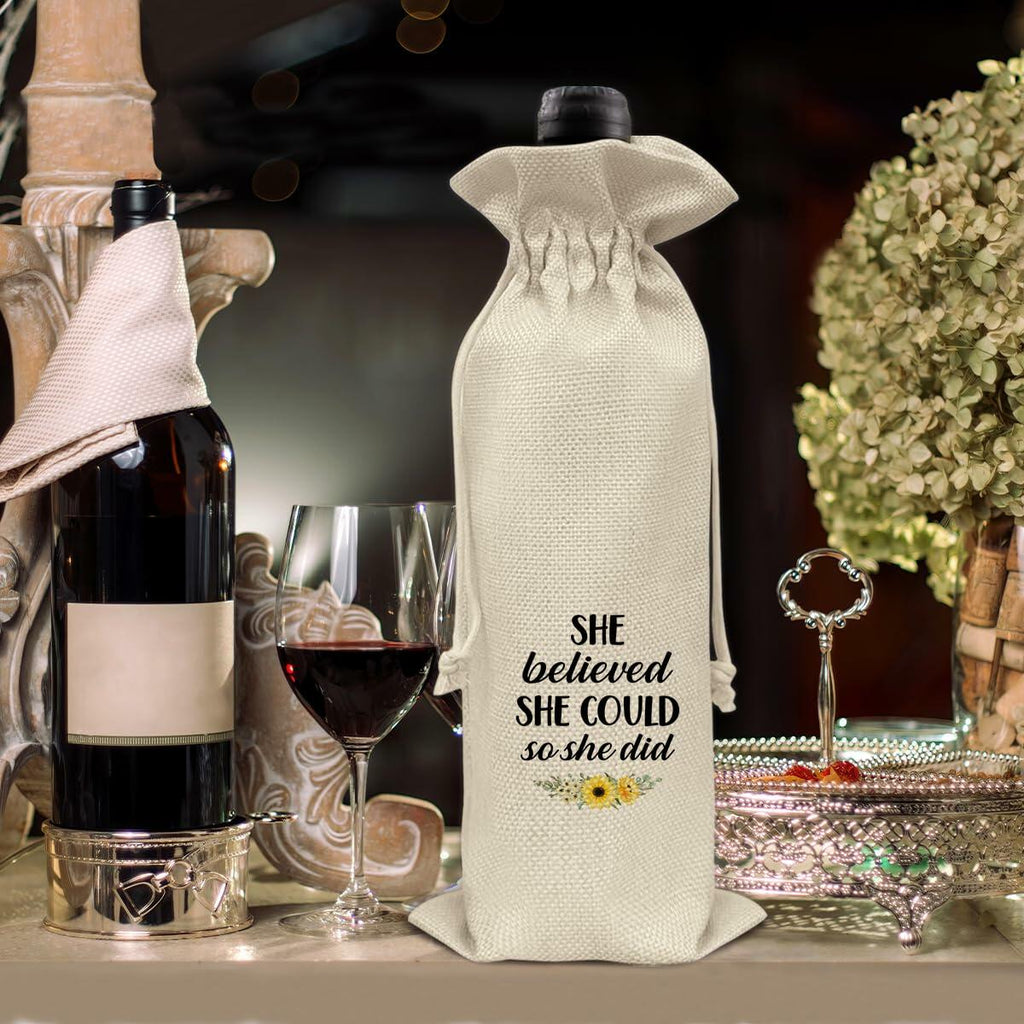 Graduation Wine Gift Bags for Women Daughter Sister Granddaughter 2 Pcs