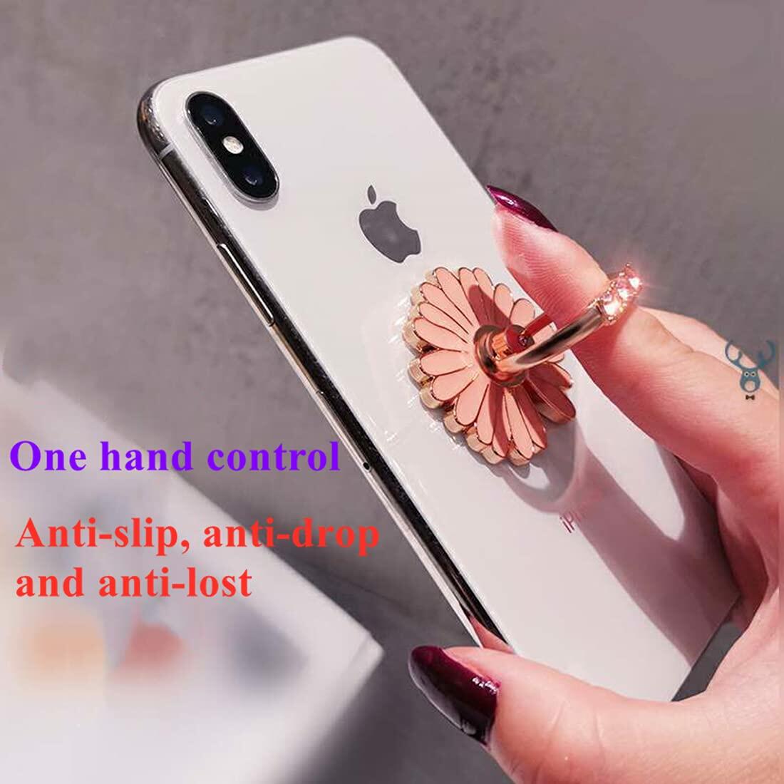 Ailifly Multi Style Cute Pattern Metal Cell Phone Ring Grip Stand Dark Green