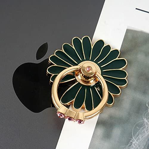 Ailifly Multi Style Cute Pattern Metal Cell Phone Ring Grip Stand Dark Green