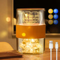 AO LI GEI Touch LED USB Rechargeable Bedside Lamp Warm Light Gold