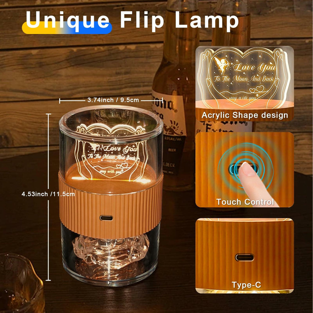 AO LI GEI Touch LED USB Rechargeable Bedside Lamp Warm Light Gold