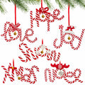 Langley 6 PCS 2024 Christmas Polymer Clay Hanging Ornaments Xmas Tree