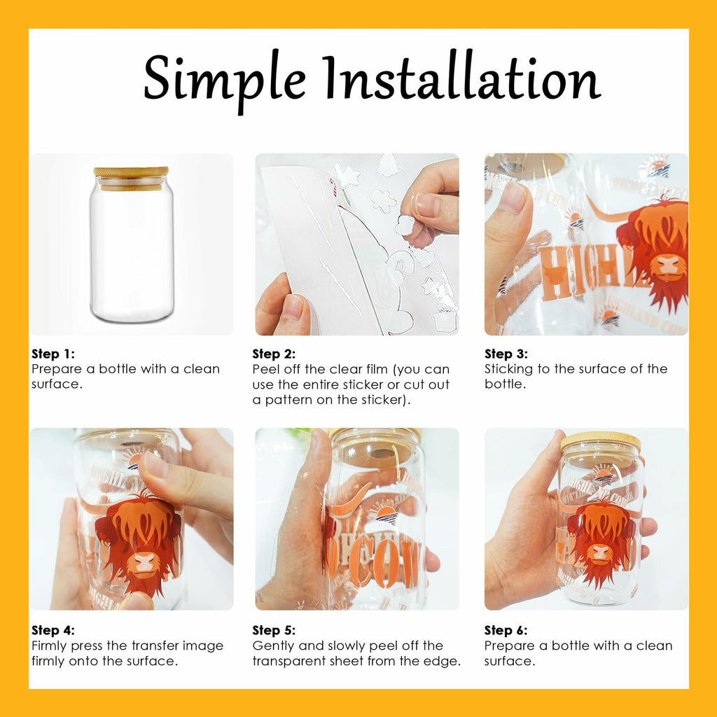 AFRITEE Transfer Stickers 8 Sheets Orange Thanksgiving Autumn Pumpkin Decor