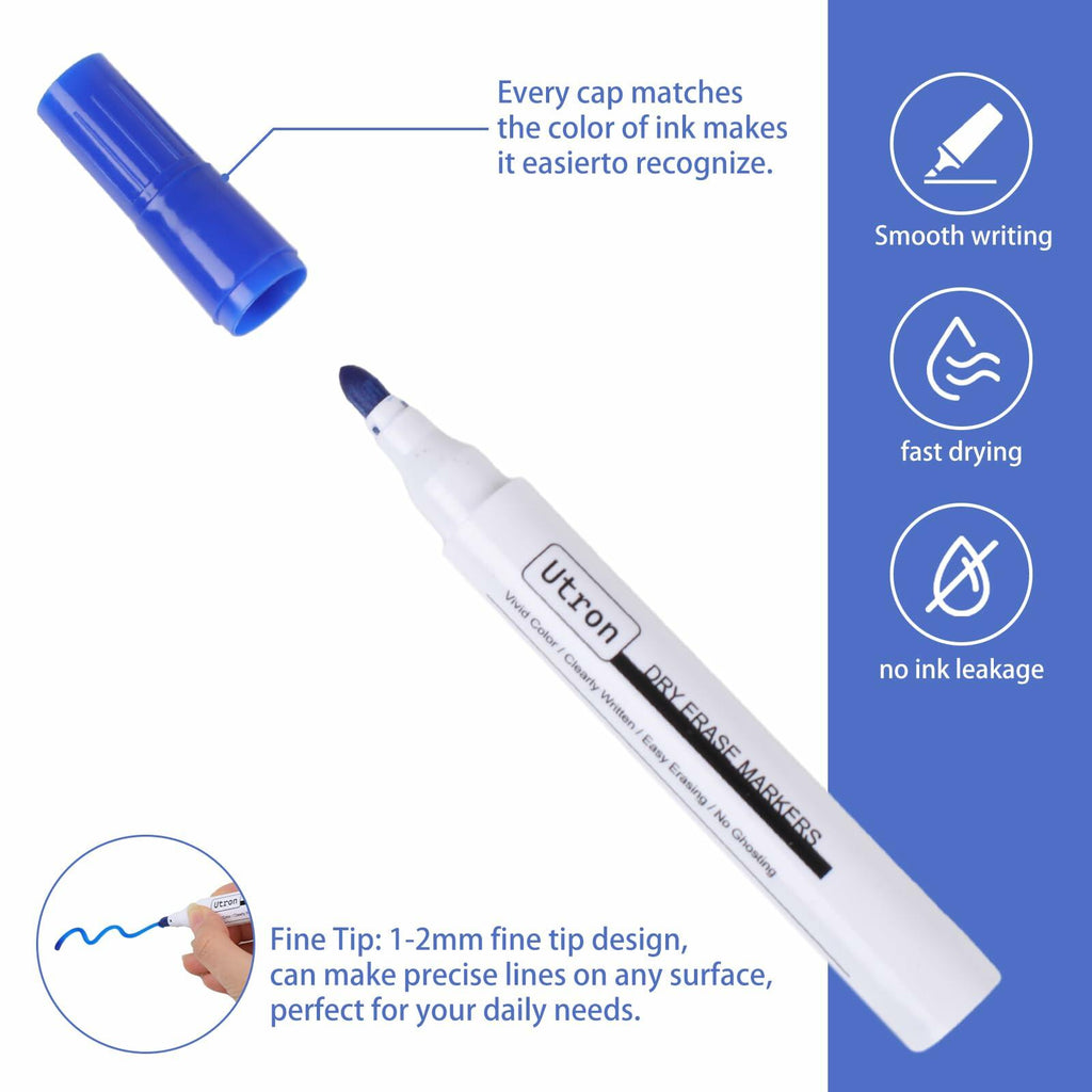 Utron Dry Erase Markers 22 Pack 4 Colors Whiteboard Markers School Office
