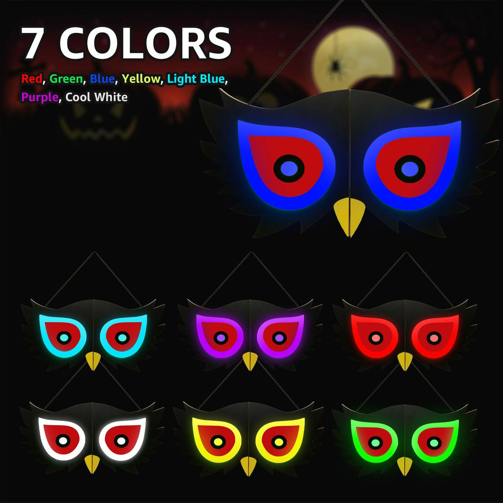 BlcTec Halloween Spooky Eyes Lights 23.6in 7 Color Modes USB Battery Operated