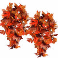RECUTMS 2Pcs Artificial Autumn Maple Leaves Garland 2.5FT Fall Decor