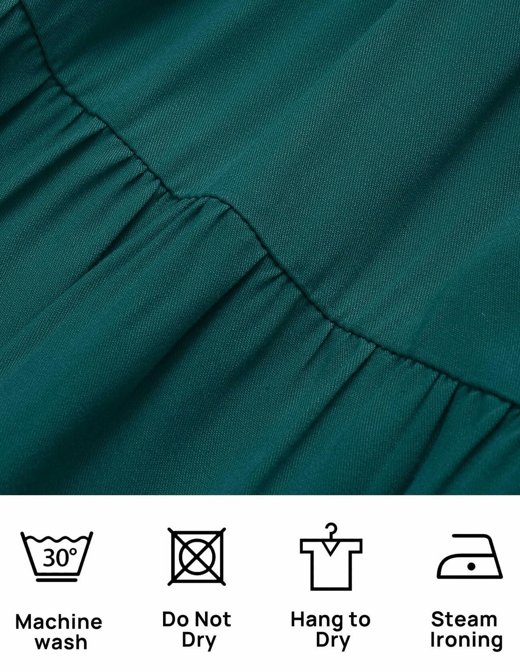 ZESICA Women's Boho Puff Sleeve Smocked Mini Dress Teal Size Small 2025