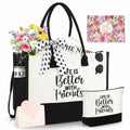 AYJICE Personalized Canvas Tote Bag for Girl Birthday Gift - Initial