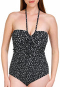 Profile by Gottex Women's One Piece Bandeau Swimsuit Black Standard 6