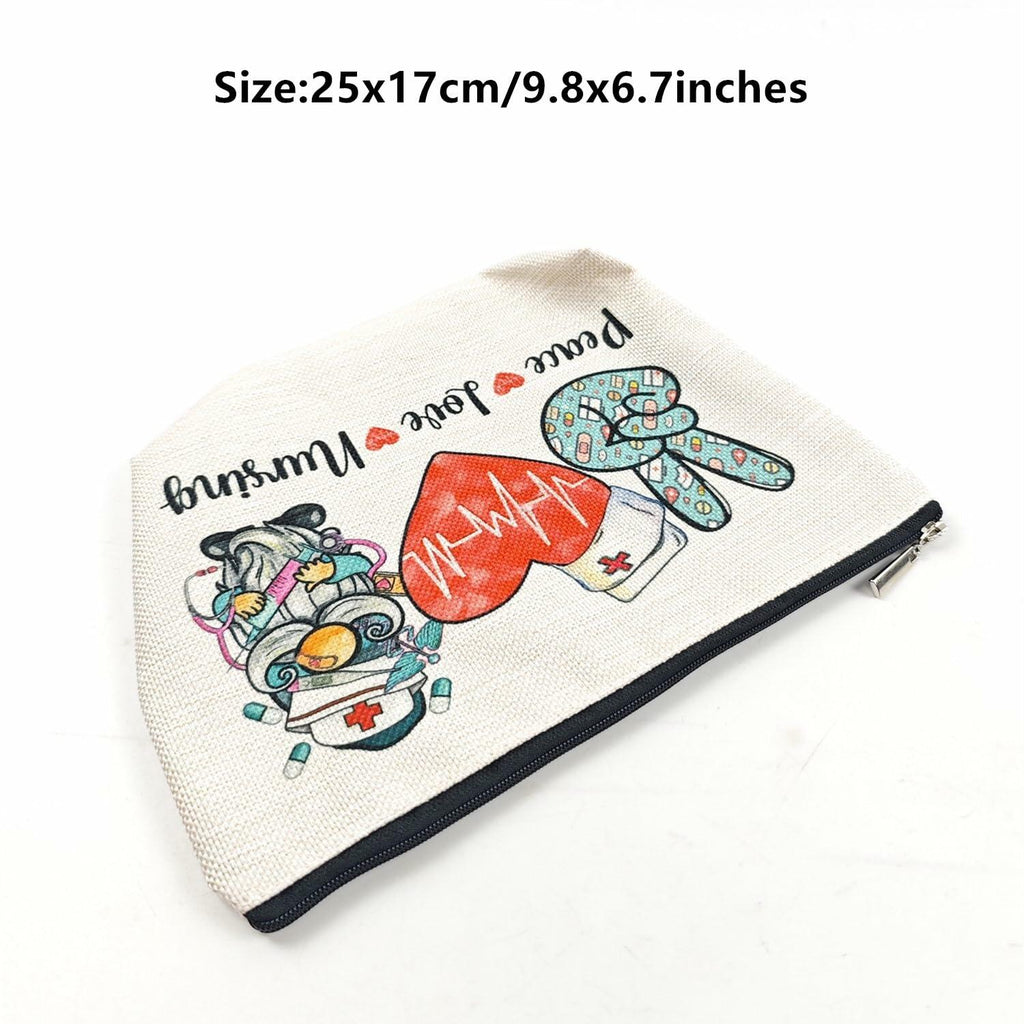 LOONELO Nurses Week Makeup Bag Thank You Nurse Zipper Cosmetic Work Gift