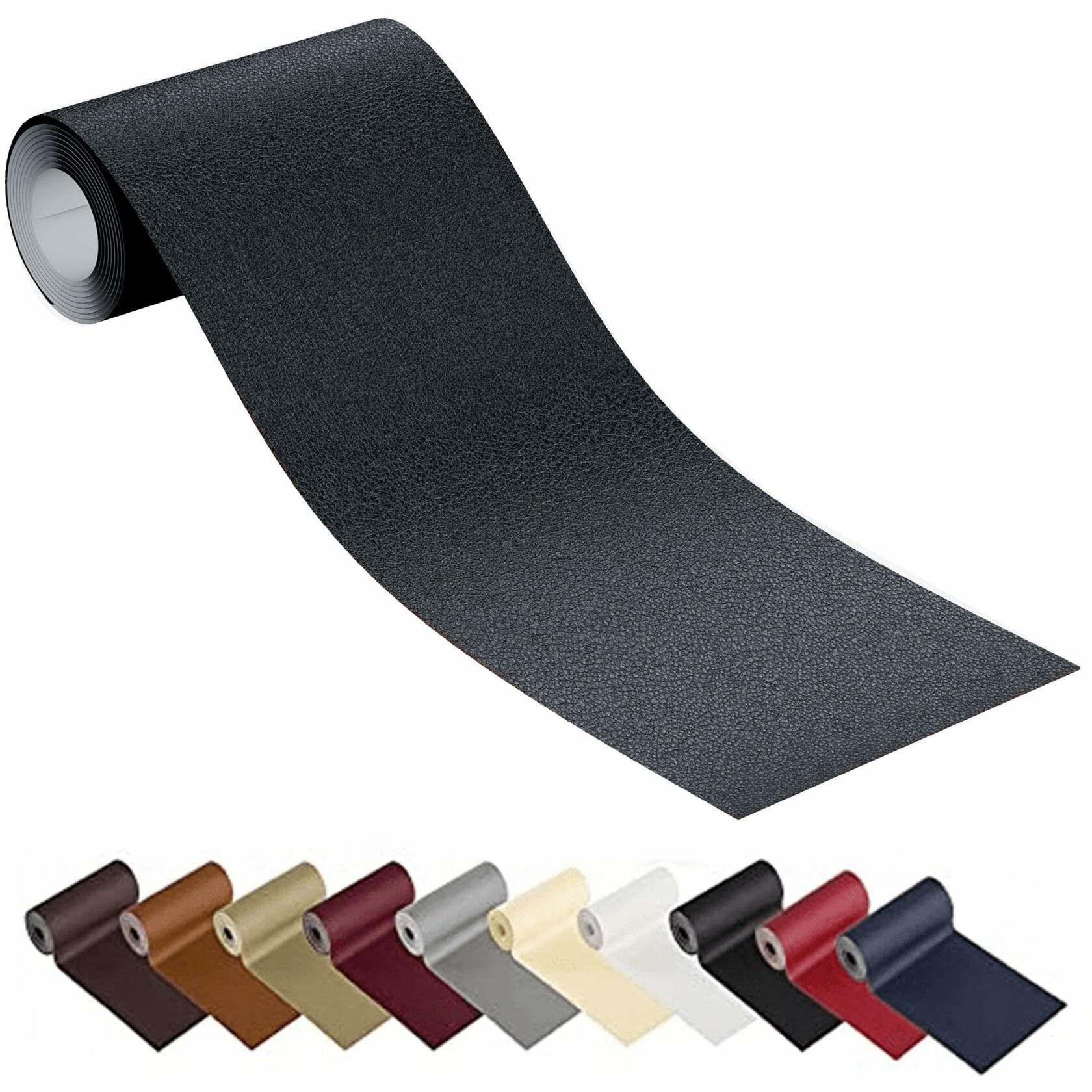 HUISUNO Leather Repair Patch for Furniture Couch Car Seats DeepGrey 20x30