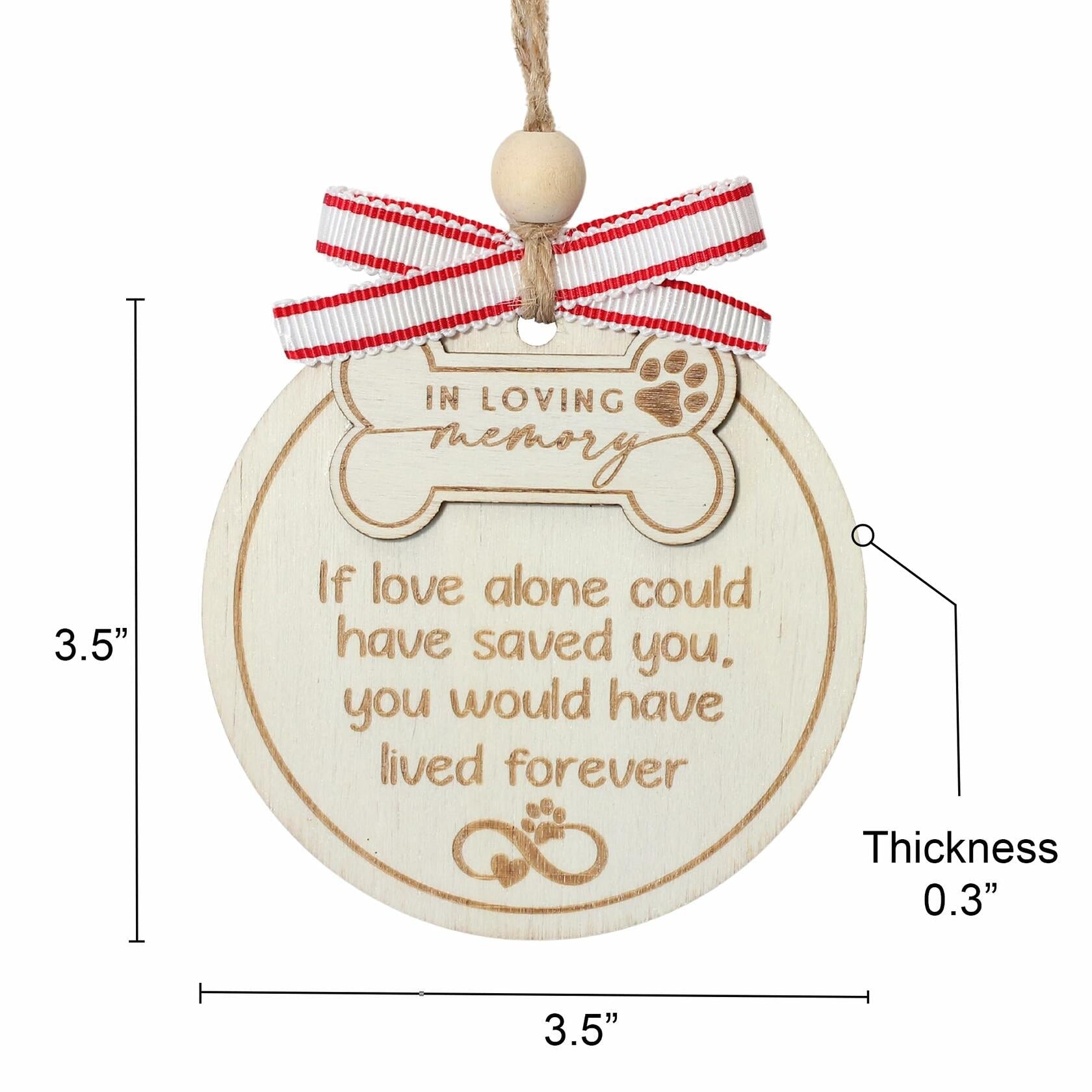 HONOCOOLS Dog Memorial Ornaments Pet Sympathy Christmas Tree OCP-001