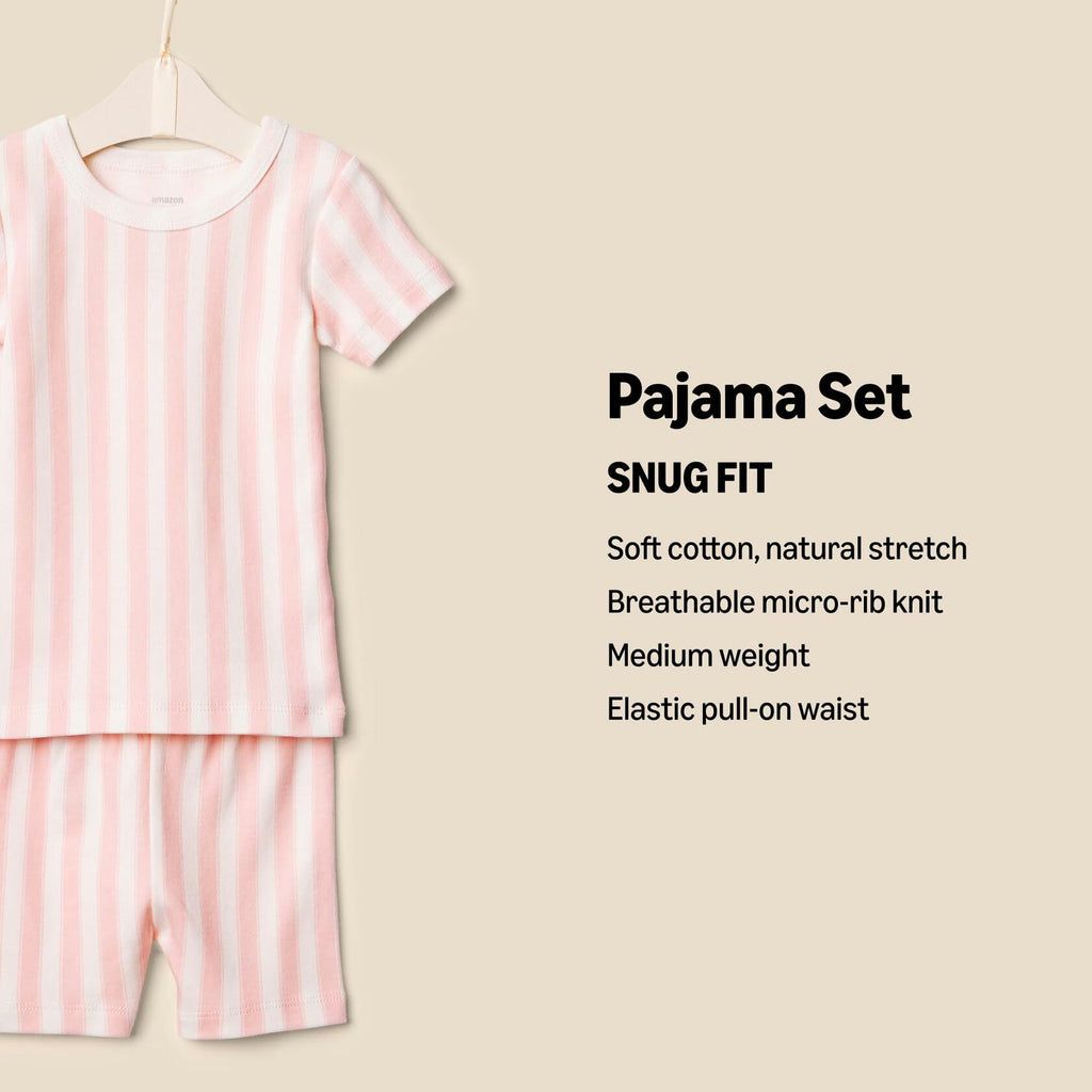 Amazon Essentials Sofia Grainge Unisex Toddler Pajama Set 4T Pink Stripe