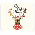 QIYUHOY Pink Bow Christmas Mousepad Non-Slip Rubber 9.5x7.9 in