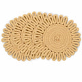 AHHFSMEI 8 Inch Heat Resistant Trivets Pot Holders 4pcs Light Brown