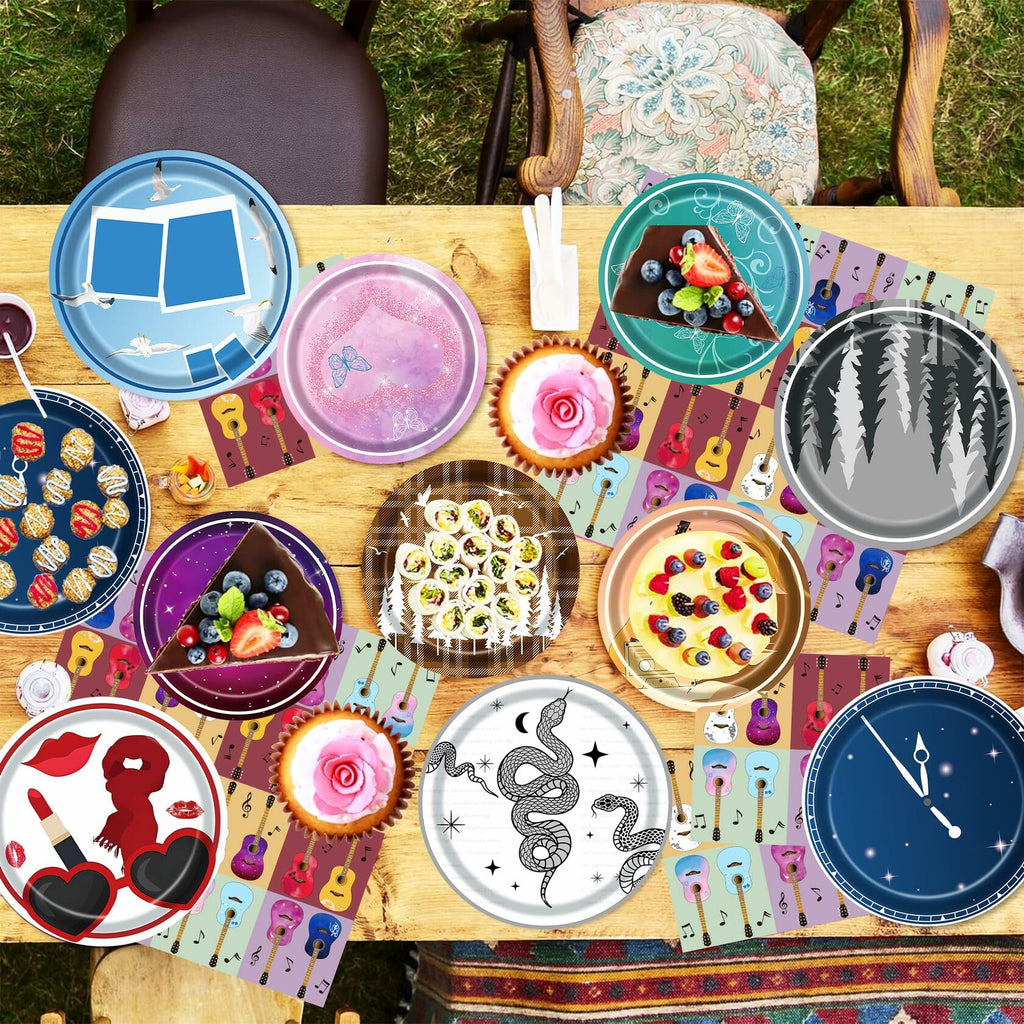 Music Themed 75Pcs Birthday Party Decorations & Tableware for Girls Fans