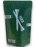Underground Pro Shop Wood Golf Tees 3" Standard White Resealable Pack