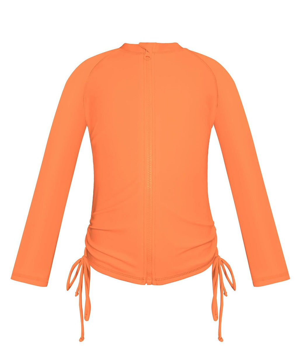 SHEKINI Girl's UPF50+ Zipper Rash Guard Swimsuit Orange Size 8-10