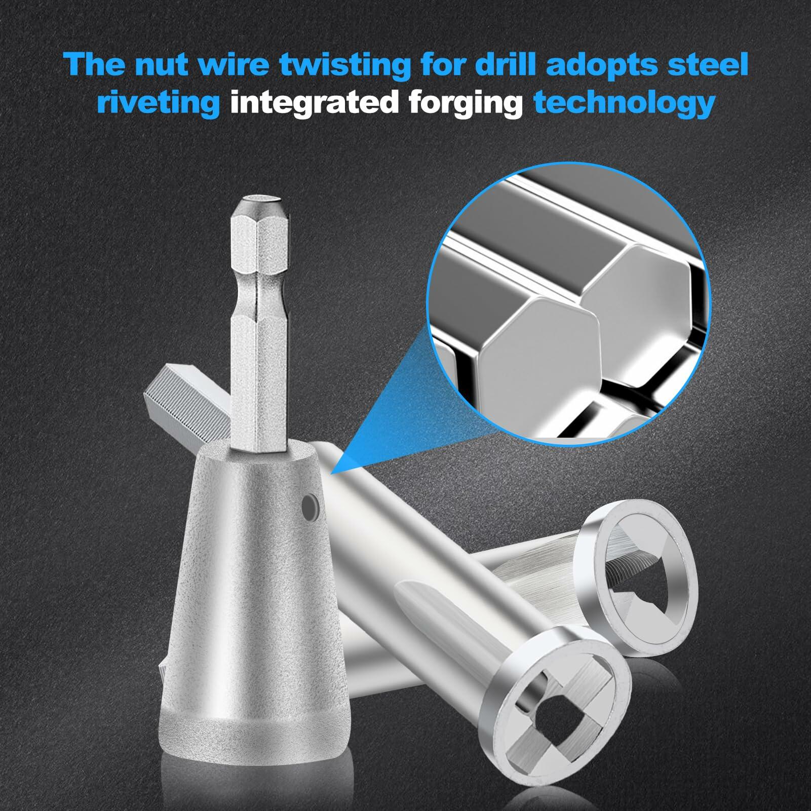 Bvdfgk Wire Twisting Tool for Drill 3Pcs 3 Way 5 Way Electric Cord Stripper
