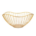 IBWell Metal Iron Wire Single Tier Dish Stand Basket Holder Gold
