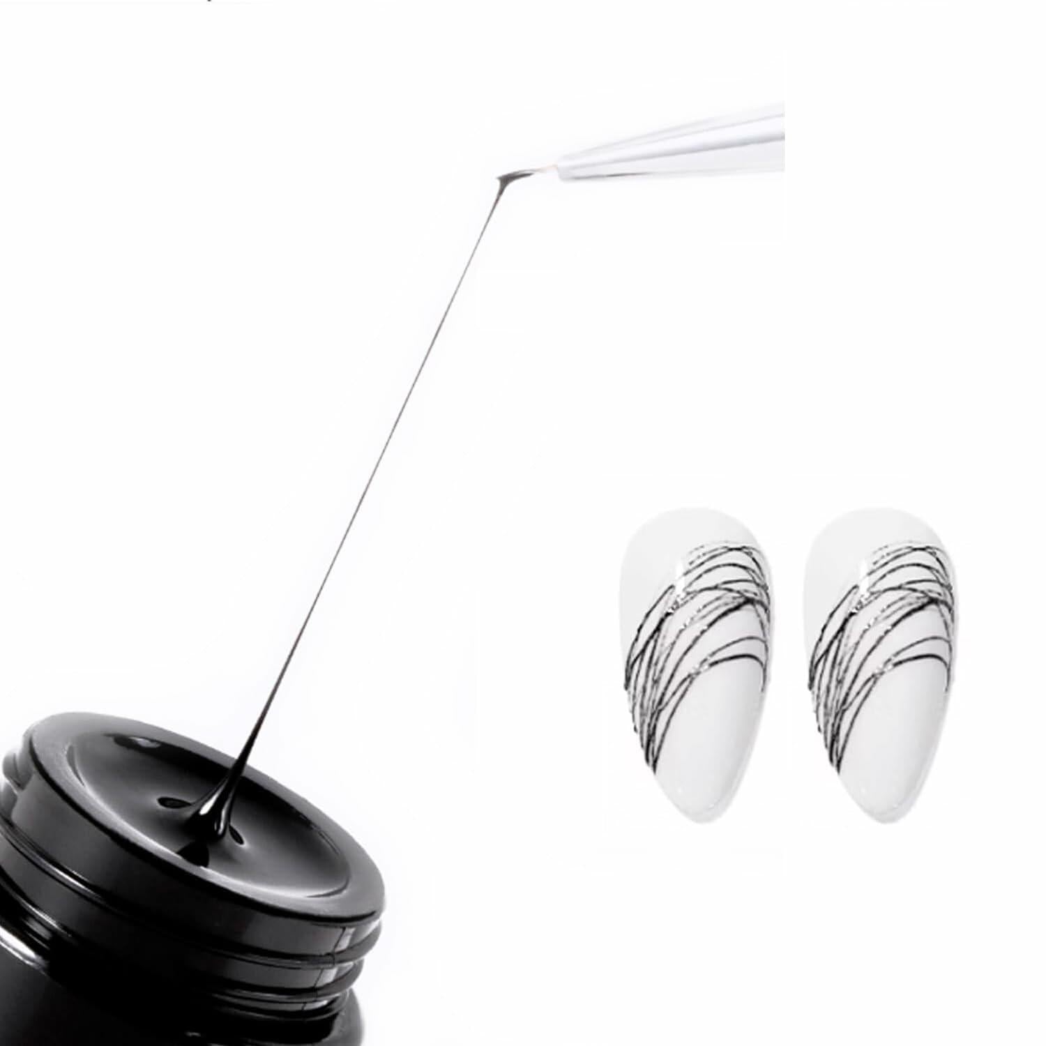 Vonrui Black Spider Gel Nail Art Paint UV LED Manicure Nail Gel
