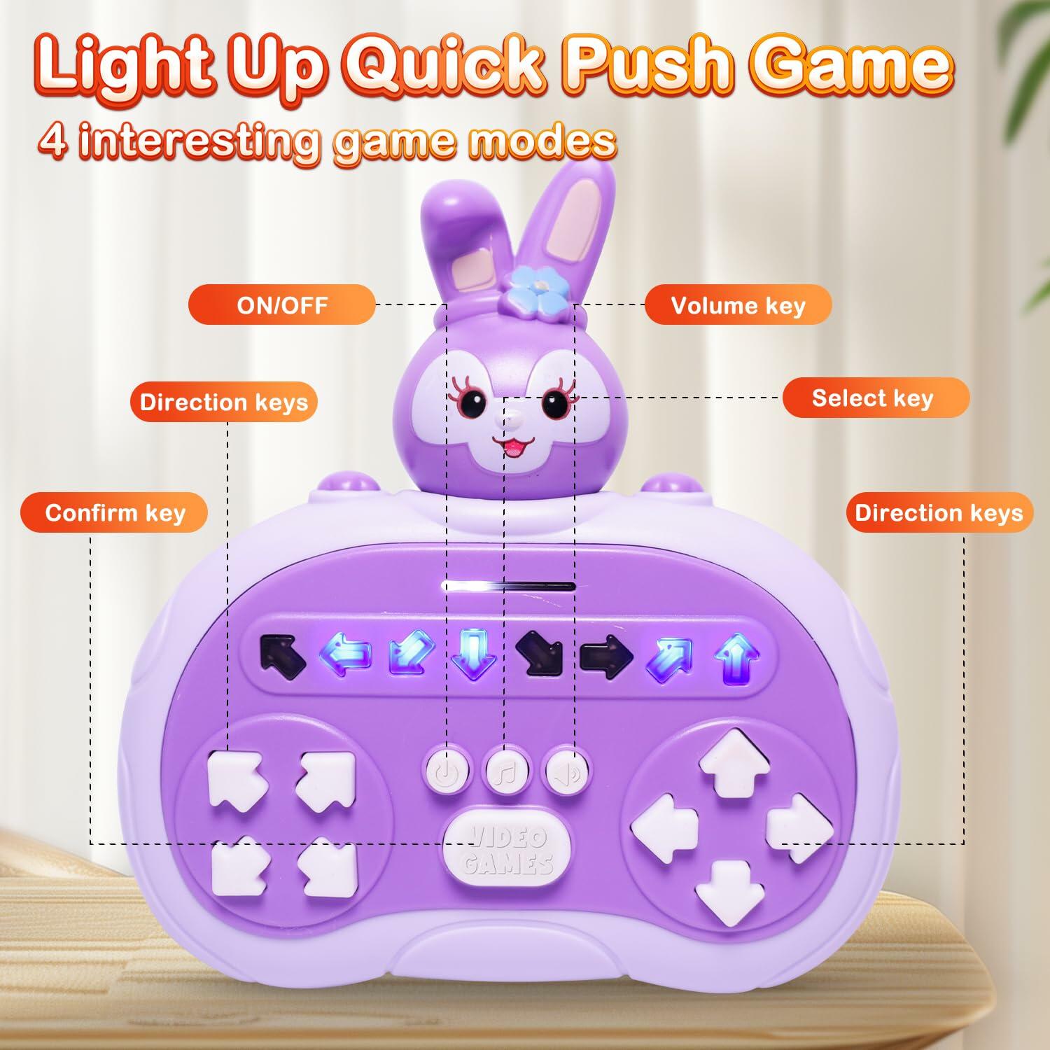 Hand-Held Rhythm Master Dance Machine Educational Toy Purple Bunny Kids 3-12