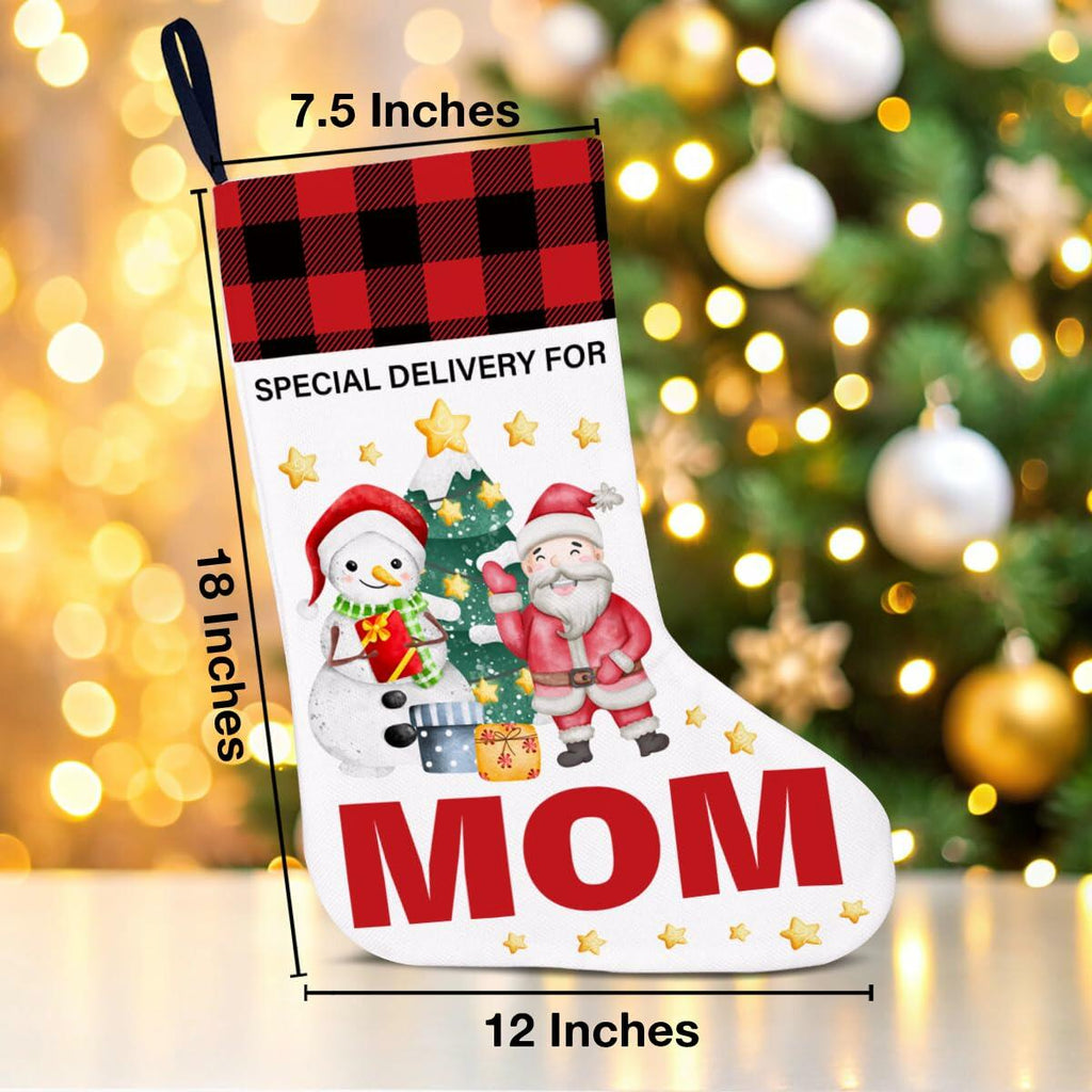 TSUYAWU Grandma Christmas Stocking Holiday Decoration 18x12 Inch