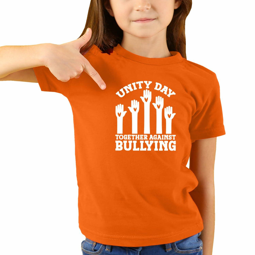 Youth Unity Day Shirt Heart Rainbow Be Kind Anti-Bullying Tee Size 12