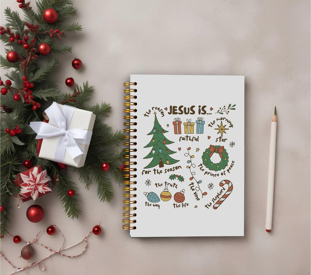 Ecezatik Christmas Notebook Jesus Is the Season 5.5x8.3 Inch Spiral