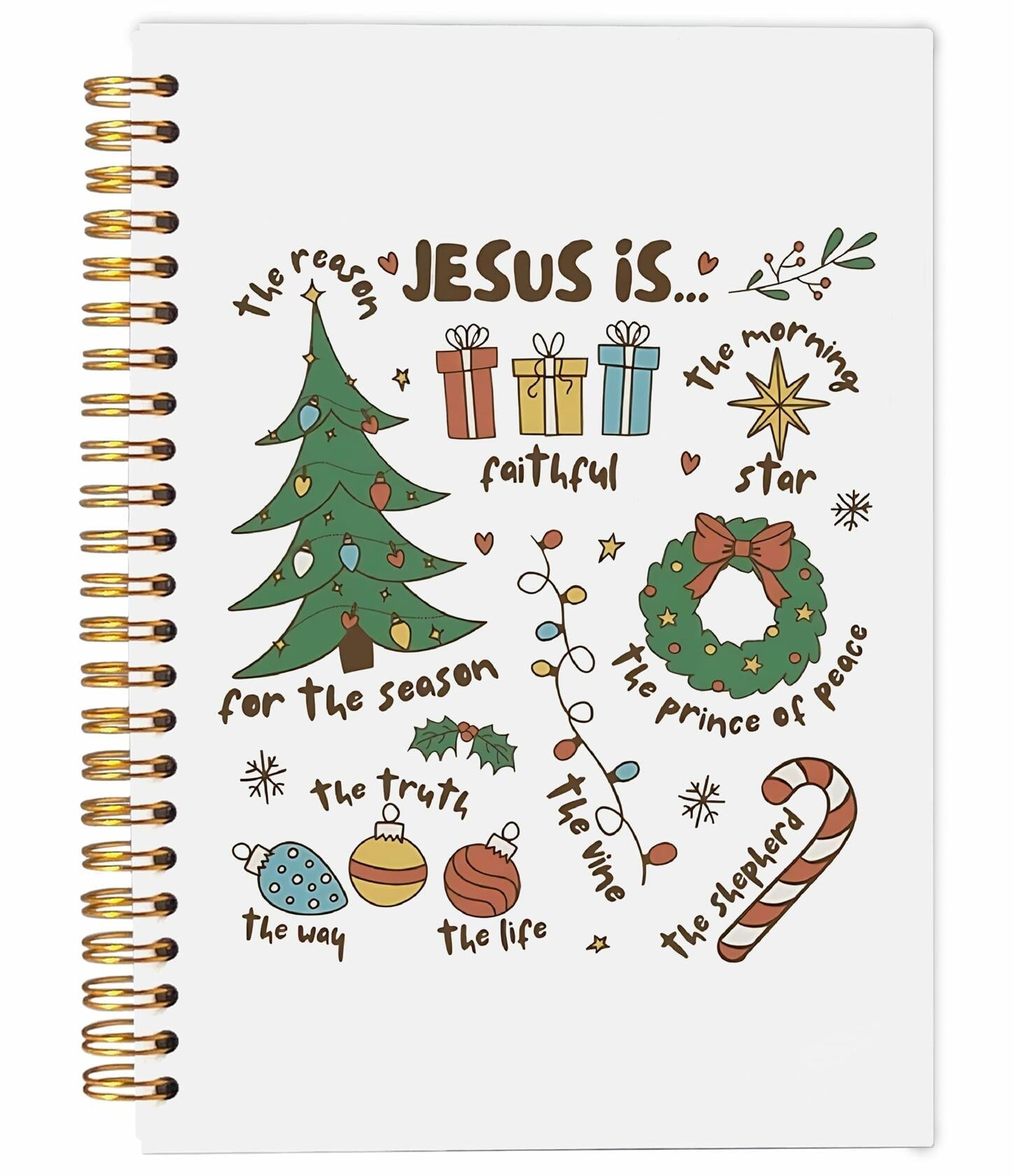 Ecezatik Christmas Notebook Jesus Is the Season 5.5x8.3 Inch Spiral
