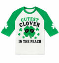 BesserBay Toddler St Patricks Day Clover Raglan Tee White Size 2 Years